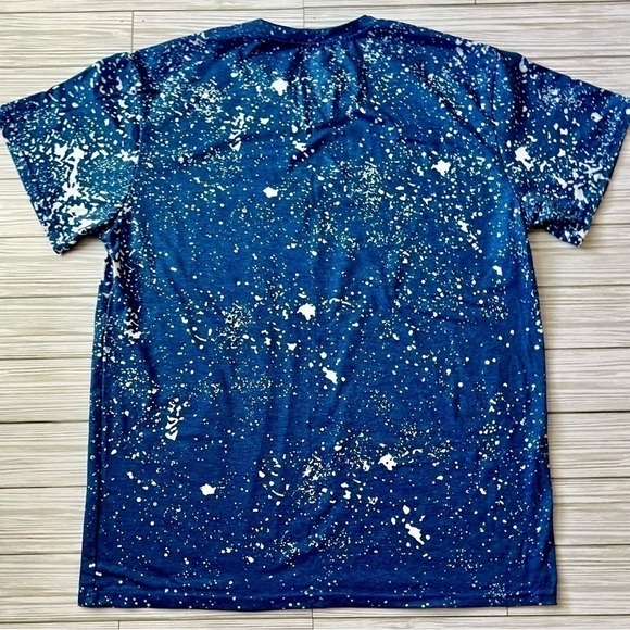 MLB Baseball Mama Mom Graphic Short Sleeve Shirt Blue Cheetah Print Size Medium - Picture 10 of 11